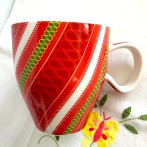 Starbucks 2005 Christmas Ribbon Candy Cane Cup